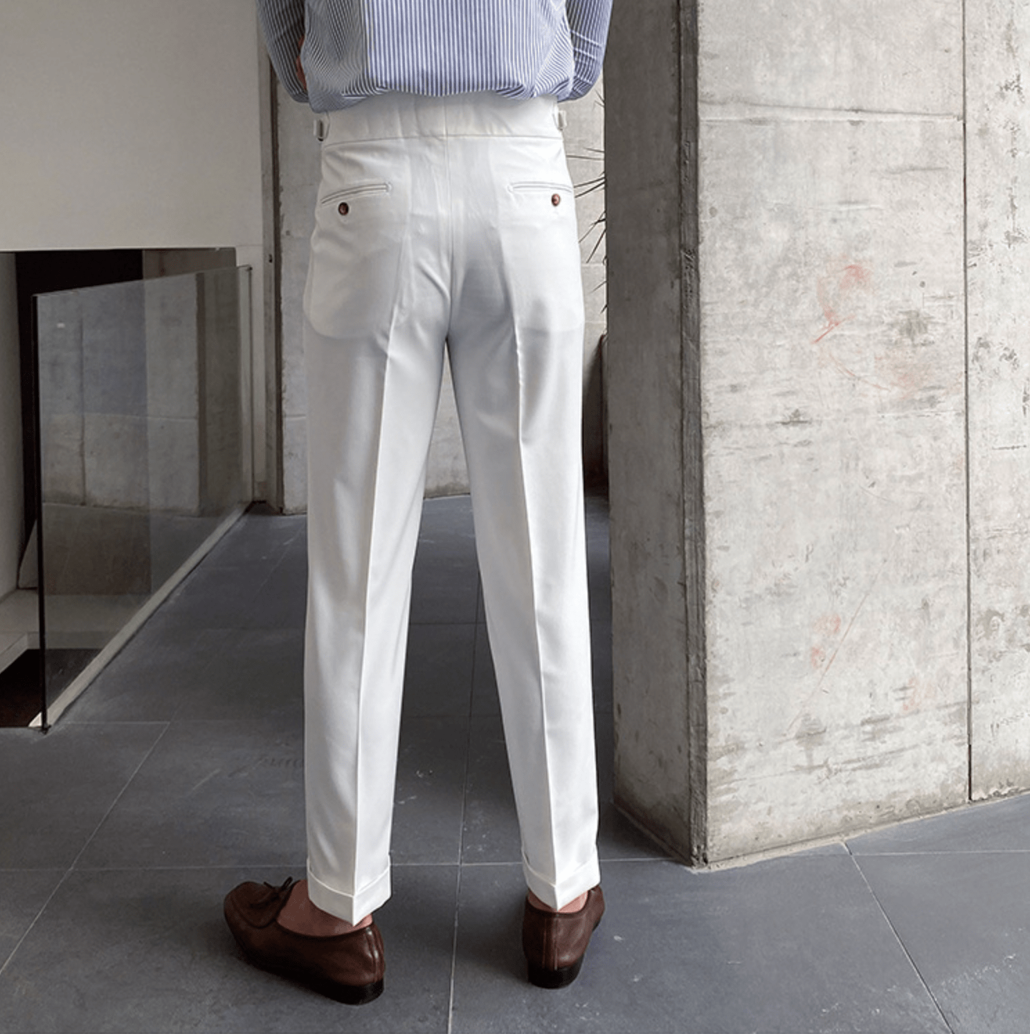 Parisien Raffiné | Pantalon Taille Haute - Bouclée