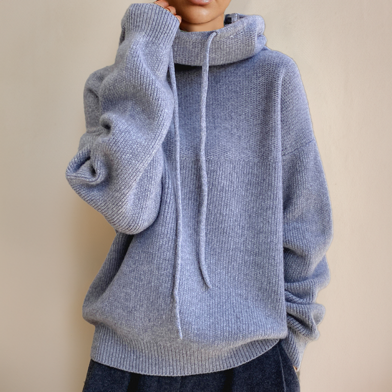 Parisien Raffiné™ | Sweat À Capuche Oversize Tricoté